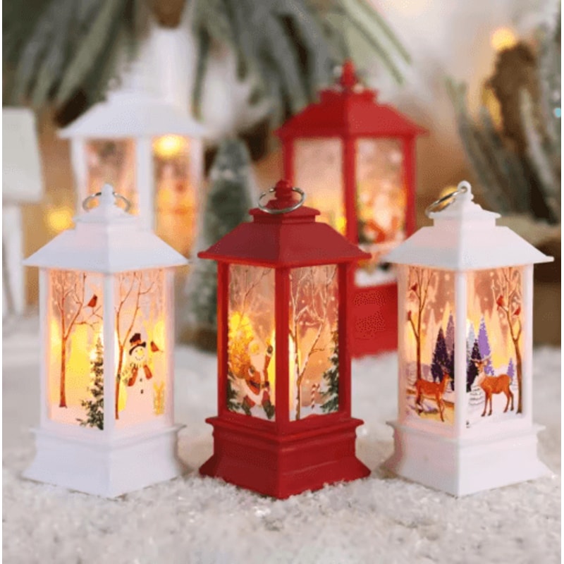 Snowman Christmas Candle Lamp Festive LED Night Light Table Decoration 8
