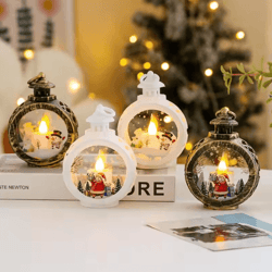 retro christmas night light ornament luminous holiday pendant and table decor