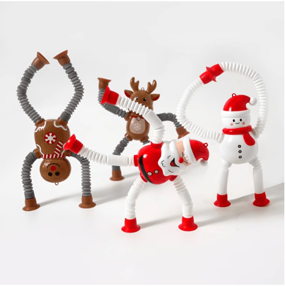 Retractable Christmas Stress Relief Toys Santa Snowman Elk Gingerbread Fidget Decorations 1 To 4 P 10