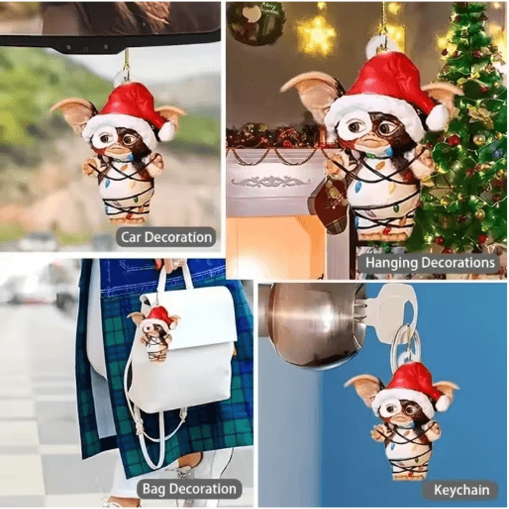 Gremlin Inspired Acrylic Christmas Ornament Multi Use Tree Car Mirror And Keychain Pendant 0