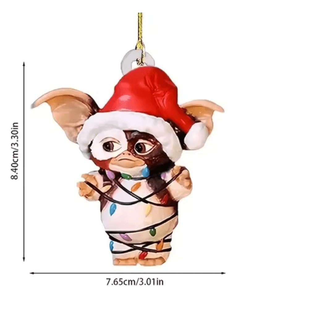 Gremlin Inspired Acrylic Christmas Ornament Multi Use Tree Car Mirror And Keychain Pendant 6