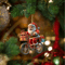 Santa Bicycle Acrylic Christmas Ornament Cartoon Holiday Tree Hanging Pendant 0