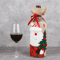 Merry Christmas Linen Wine Bottle Cover Rustic Holiday Bottle Decoration 3