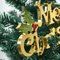 Gold Merry Christmas Letter Sign Festive Berry Leaf Holiday Wall Decoration 3