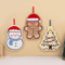 Festive Christmas Hand Towels Gingerbread Snowman And Tree Coral Fleece Hanging Towels 1 To 3 PCS 1
