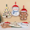 Festive Christmas Hand Towels Gingerbread Snowman And Tree Coral Fleece Hanging Towels 1 To 3 PCS 9