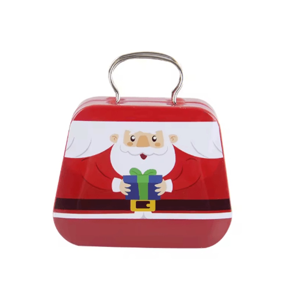 Festive Christmas Tin Handbag Gift Box Reusable Candy Cookie Treat Container 2