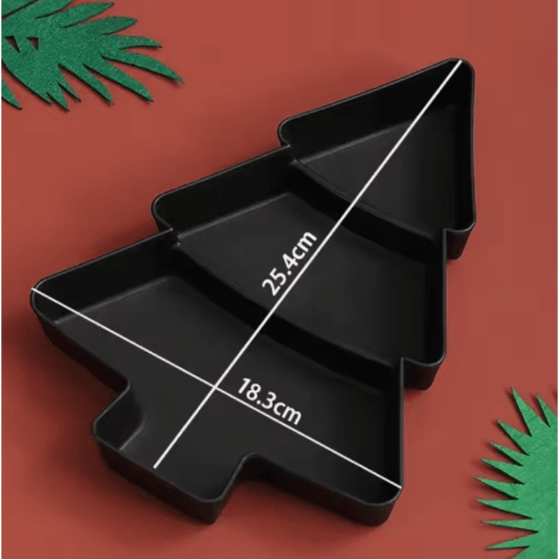 Festive Christmas Tree Fruit Plate Holiday Serving Tray For Home Decor 1