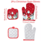 Festive Christmas Oven Gloves Heat Resistant Holiday Kitchen Mitts 1