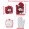 Festive Christmas Oven Gloves Heat Resistant Holiday Kitchen Mitts 3