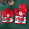 Festive Christmas Oven Gloves Heat Resistant Holiday Kitchen Mitts 6
