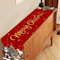 Red Christmas Santa Snowman Table Runner Festive Holiday Table Decor 3