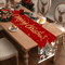 Red Christmas Santa Snowman Table Runner Festive Holiday Table Decor 5