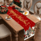 Red Christmas Santa Snowman Table Runner Festive Holiday Table Decor 6
