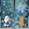Festive Christmas Window Stickers Santa Snowman Snowflake Glass Decals 7