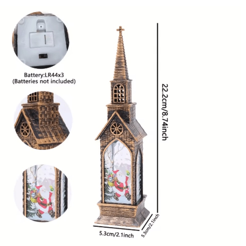 Festive Christmas LED Lantern Night Light Santa Snowman Table Decor 8