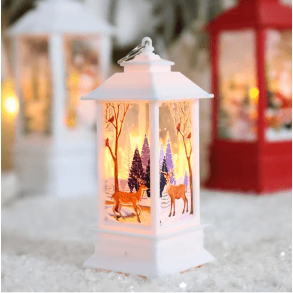 Festive Christmas Lantern Night Lights Santa Elk Snowman Table Decor 4