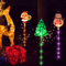 Solar Christmas Lawn Lights Set Santa Tree Elk Outdoor Holiday Decor 5