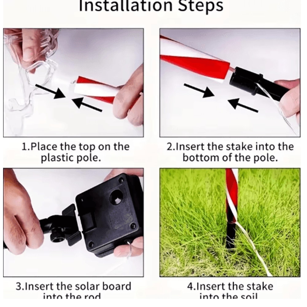 Solar Candy Christmas Tree Garden Lights 5PC Outdoor Stake Light Set 2