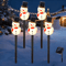 Solar Snowman Garden Stake Lights 5PCS Outdoor Holiday Lawn Decor 1