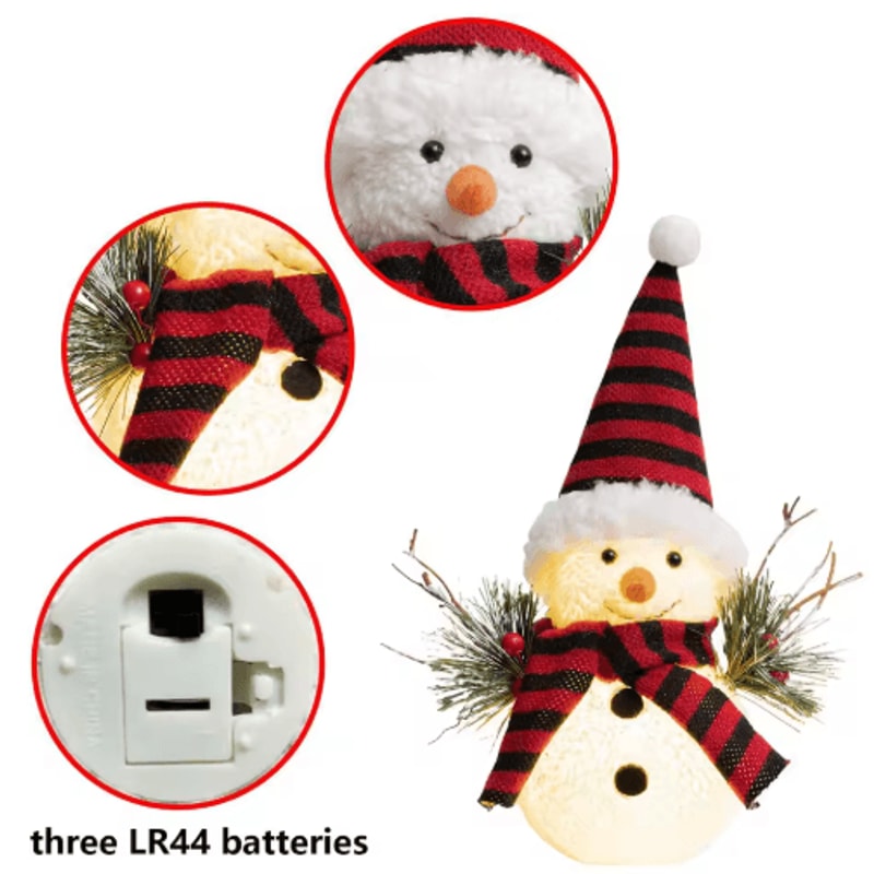 Cute Luminous Christmas Snowman Doll Festive Holiday Toy Gift 3