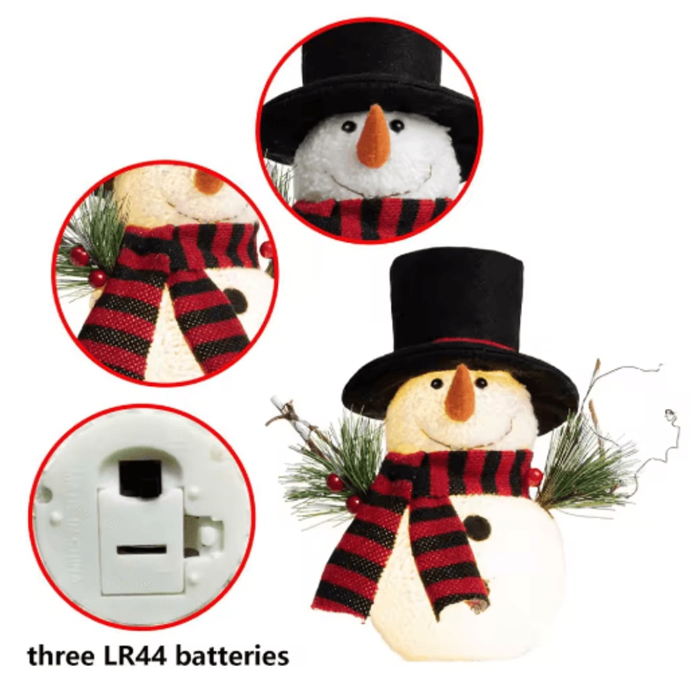 Cute Luminous Christmas Snowman Doll Festive Holiday Toy Gift 4