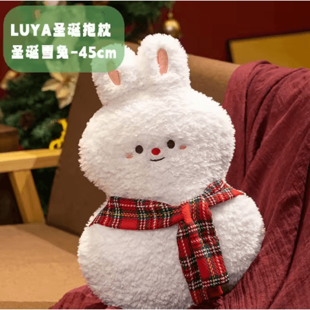 Cute Christmas Plush Pillow Santa Elk Soft Decorative Doll 4
