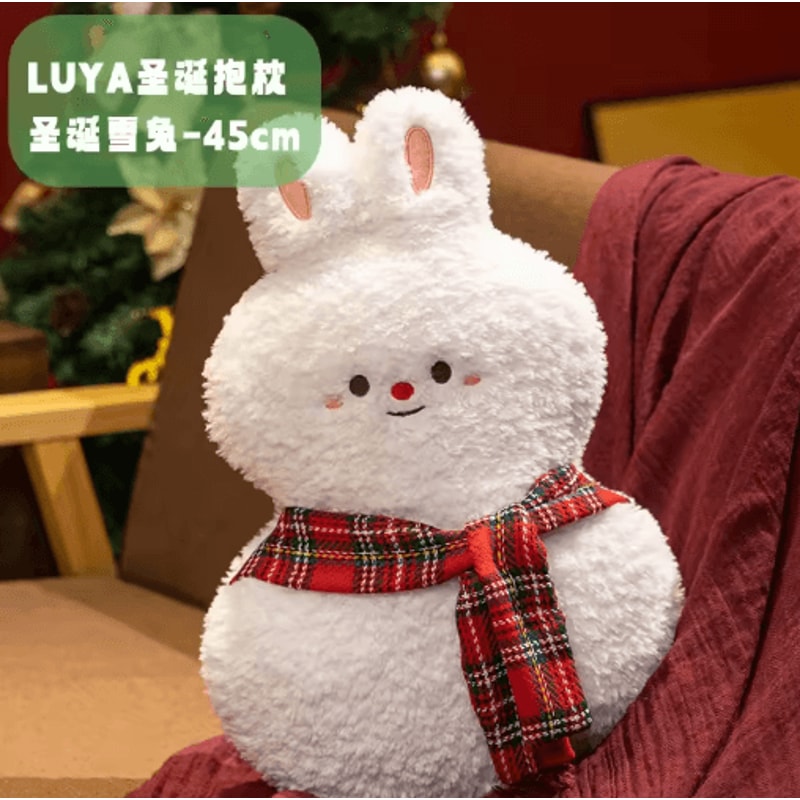 Cute Christmas Plush Pillow Santa Elk Soft Decorative Doll 4