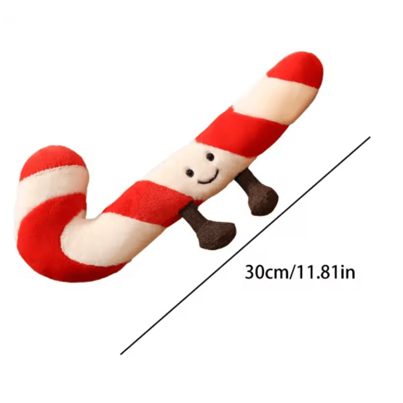 Candy Cane Christmas Throw Pillow Festive Holiday Decorative Cushion 1