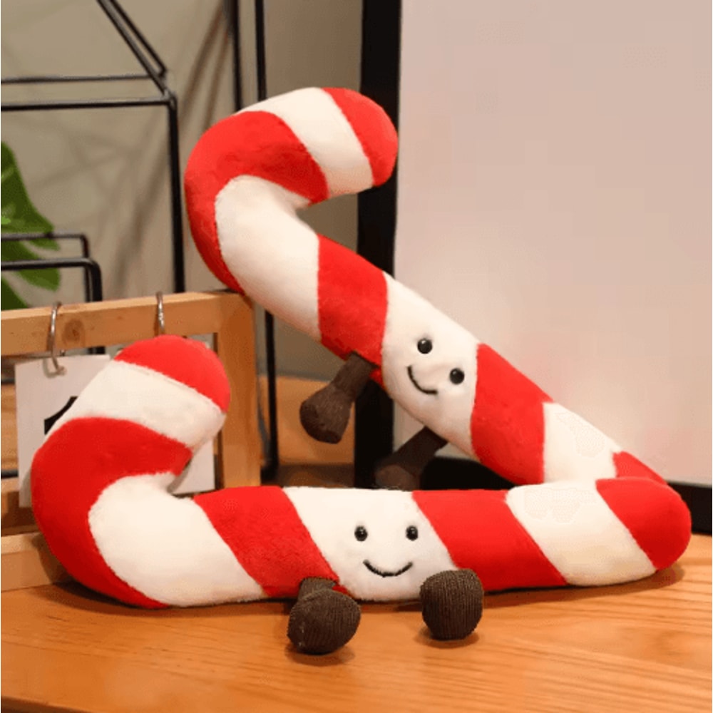Candy Cane Christmas Throw Pillow Festive Holiday Decorative Cushion 5