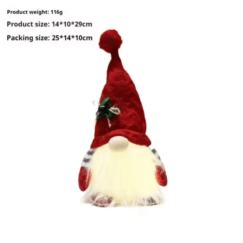 Festive Christmas Gnome Doll Ornament Santa Rudolf Lantern Decor 4