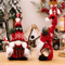 Festive Christmas Faceless Gnome Doll Knitted Red Dwarf Holiday Decor 5