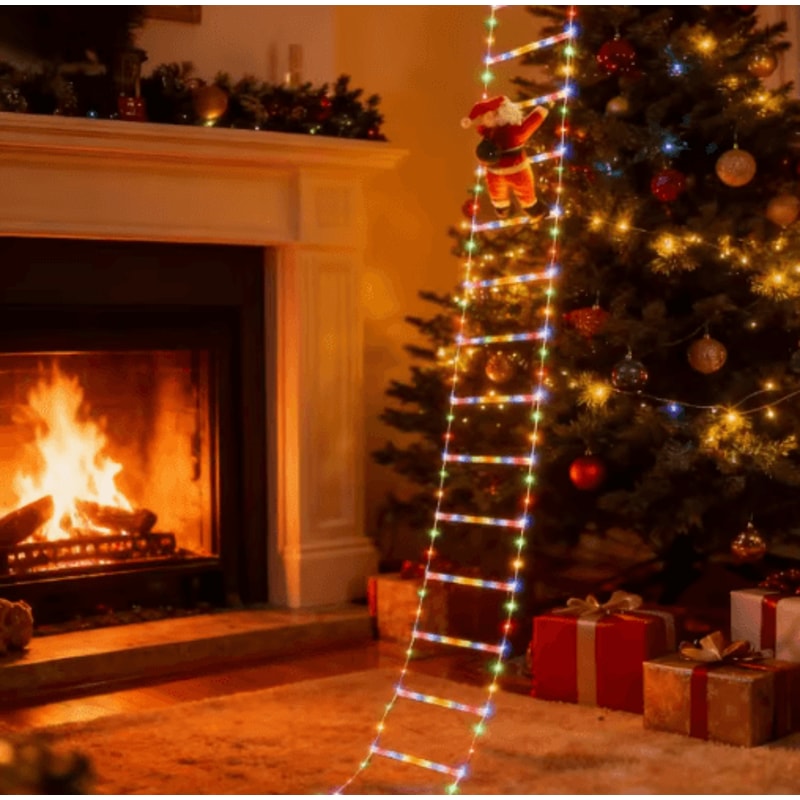 3M Santa Climbing Christmas Fairy Lights Festive String Light Decor 1