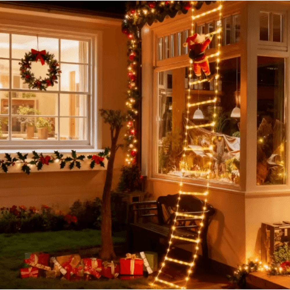 3M Santa Climbing Christmas Fairy Lights Festive String Light Decor 2