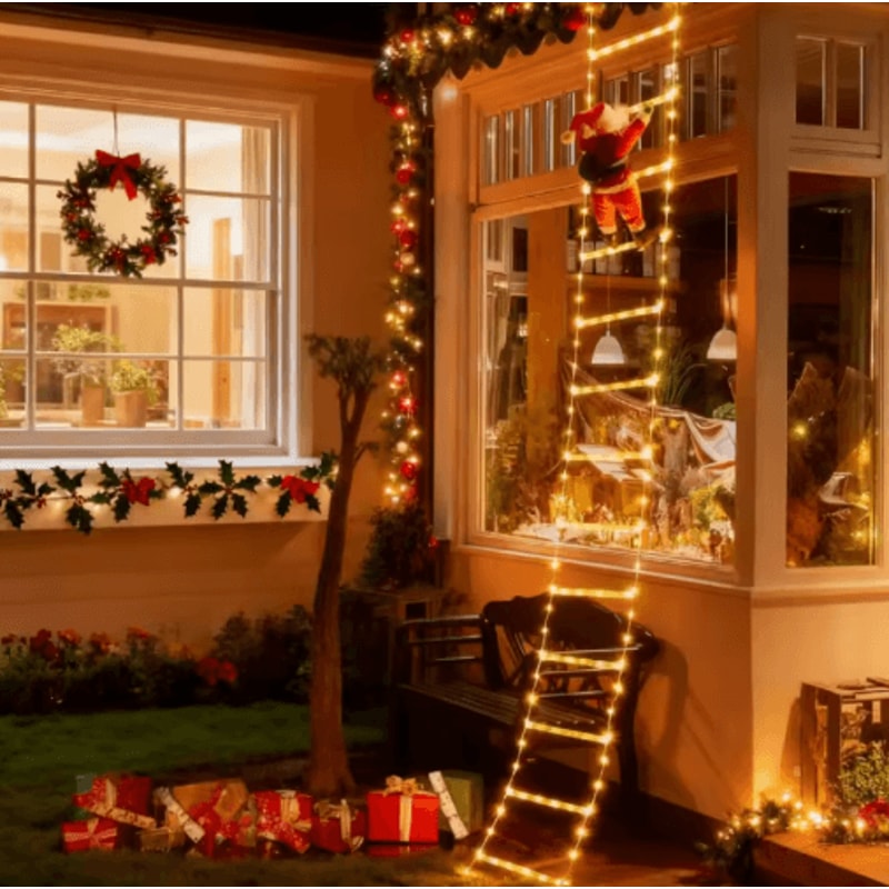 3M Santa Climbing Christmas Fairy Lights Festive String Light Decor 2