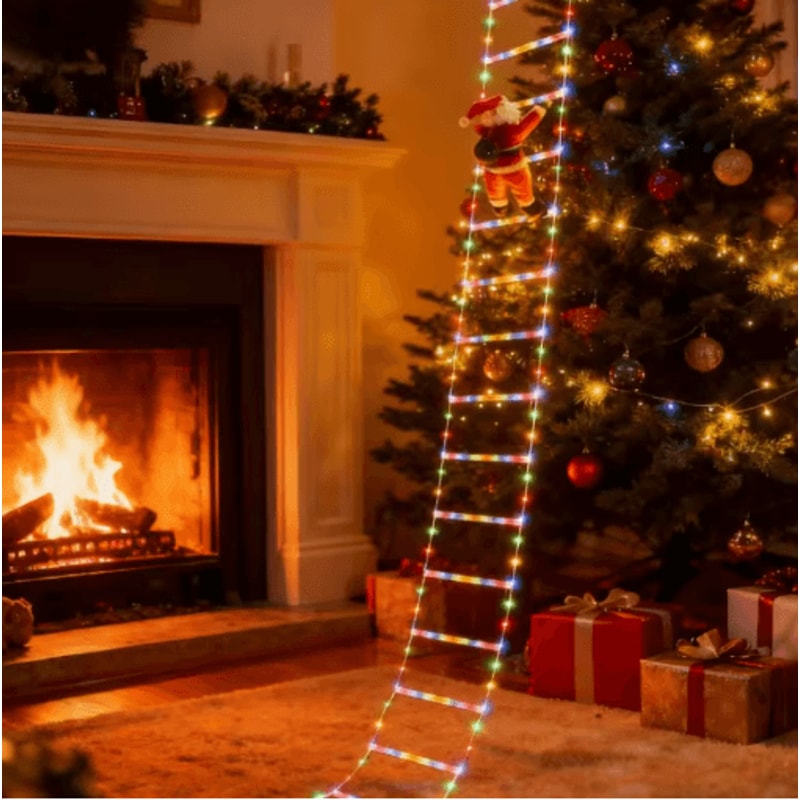 3M Santa Climbing Christmas Fairy Lights Festive String Light Decor 5
