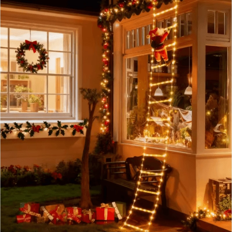 3M Santa Climbing Christmas Fairy Lights Festive String Light Decor 6