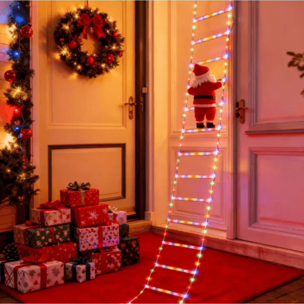 3M Santa Climbing Christmas Fairy Lights Festive String Light Decor 0