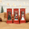 LED Christmas Phone Booth Light Santa Snowman Window Scene Decoration 8