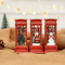 LED Christmas Phone Booth Light Santa Snowman Window Scene Decoration 8