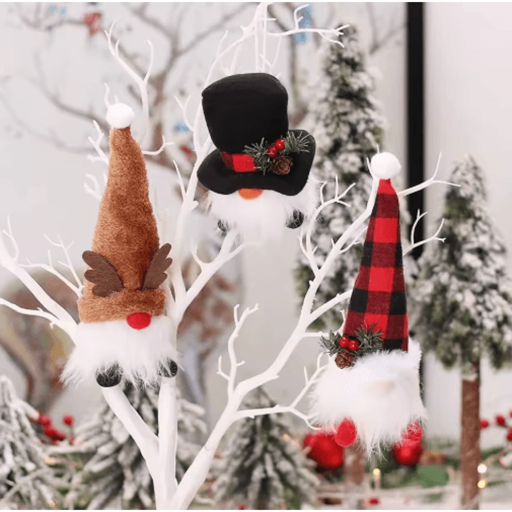 Glowing LED Christmas Gnome Plush Doll Festive Faceless Gnome Holiday Decoration 6