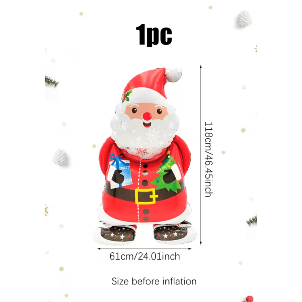 Festive Santa Claus Foil Balloon Christmas Party Holiday Decoration 1