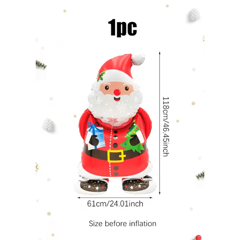 Festive Santa Claus Foil Balloon Christmas Party Holiday Decoration 1