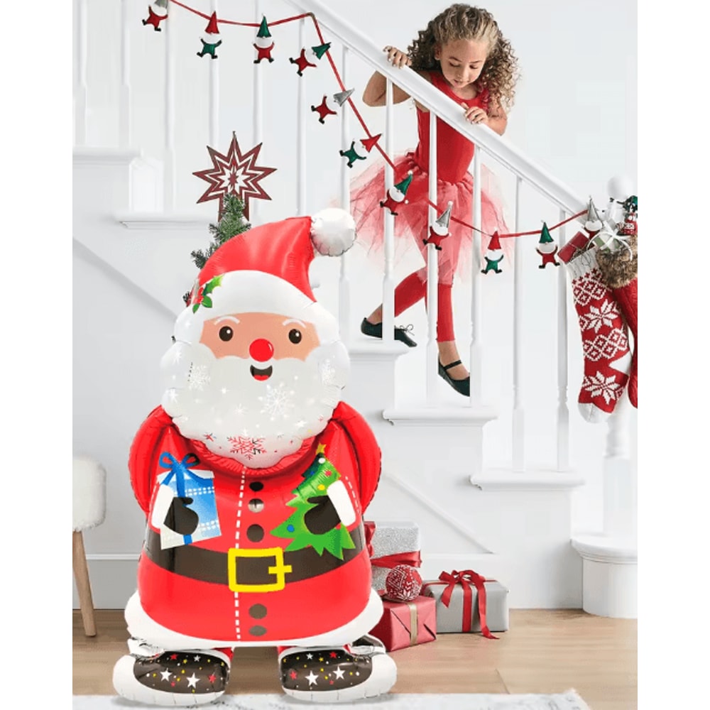 Festive Santa Claus Foil Balloon Christmas Party Holiday Decoration 3