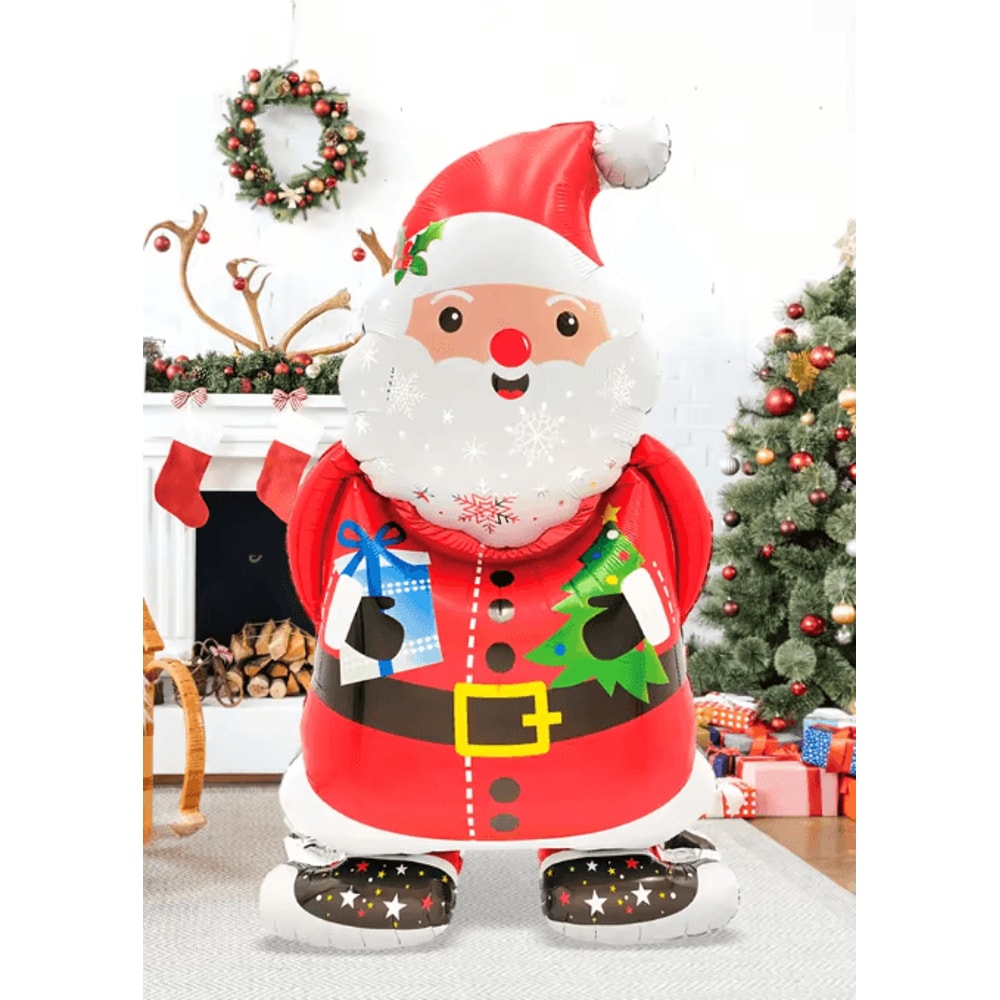 Festive Santa Claus Foil Balloon Christmas Party Holiday Decoration 0