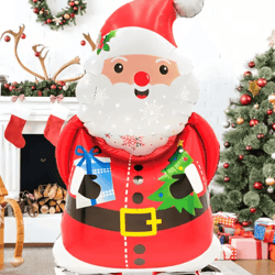 festive santa claus foil balloon – christmas party & holiday decoration