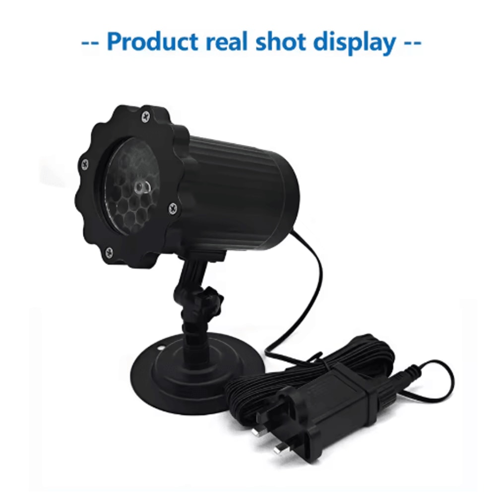 Outdoor Snowflake LED Projector Light With Remote Christmas Holiday Projection Decor 0