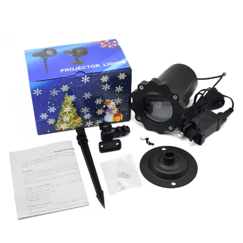 Outdoor Snowflake LED Projector Light With Remote Christmas Holiday Projection Decor 1