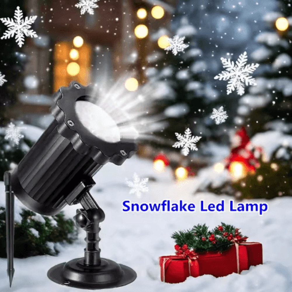 Outdoor Snowflake LED Projector Light With Remote Christmas Holiday Projection Decor 5