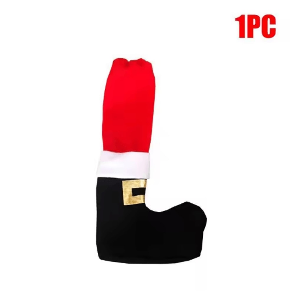 Festive Christmas Chair Leg Covers Santa Chair Leg Socks For Holiday Table Dining Decor 3